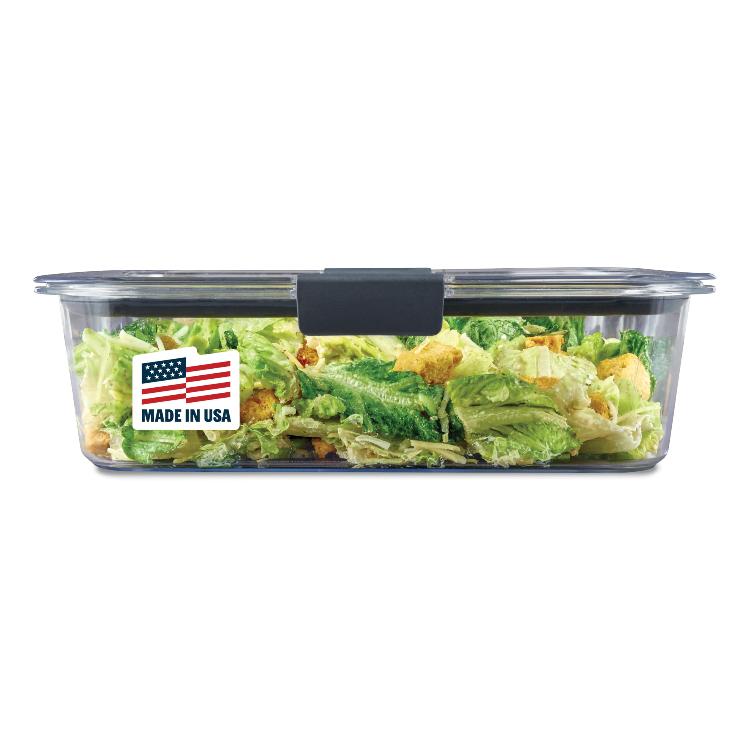 Rubbermaid Brilliance BPA-Free Food Storage Containers with Lids, Airtight Clear Set of 2 (9.6 Cup), Ideal for Lunch, Meal Prep, and Leftovers