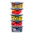 Rubbermaid Brilliance Tritan Plastic Food Storage Containers BPA Free Airtight Lids Ideal for Lunch Meal Prep & Leftovers Set of 5 (3.2 Cup)